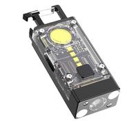 Portable LED Flashlight Keyring Practical Keychain Light Aluminum Alloy Texture For Camping And Emergencies Situations Solar Light