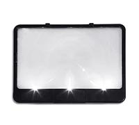 Portable LED Foldable Desk Type 3x Glass Magnifier Reading Light For Enjoy Embroidery Knitting Sewing Reading Magnifier With Light Stand Hands Lamp Pocket Size