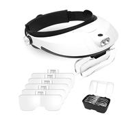 Portable LED Head Magnifier Heavy Duty ABS Material Head Mount Magnifier Tool with LED for Garden Lovers