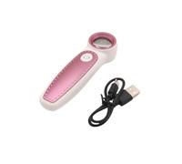 Portable LED Magnifier Glass Build in USB Charging Function 6 Bright Light Rechargeable for Detailed Work Portable Glass with Light for Reading