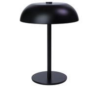 Portable LED Mushroom Table Lamp, Cordless Touch Desk Light with 5200mAh Rechargeable Battery, Stepless Dimming Small Lamp with 3 Color and Brightness Control for Bedroom/Patio/Bar/Coffee shop (Black)