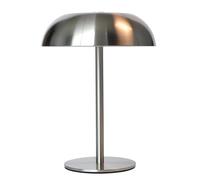 Portable LED Mushroom Table Lamp, Cordless Touch Desk Light with 5200mAh Rechargeable Battery, Stepless Dimming Small Lamp with 3 Colors and Brightness Control for Bedroom/Bar/Coffee shop (Silver)
