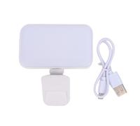 Portable LED Phone Light, Adjustable Brightness Video Conference Lighting with Clip for Live Streaming and Photography (White)