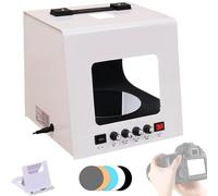 Portable LED Photo Studio Light Box Kit with 360° Electric Turntable and Adjustable Lighting for Jewelry and Small Items Photography