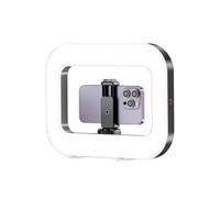 Portable LED Ring Light Handheld Photography Fill Light Rechargeable Bicolor Temperature Adjustable Video Recording Lights For Smartphone Content Creation (B)