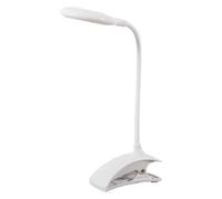 Portable LED Soft Light Lamp, USB Eye-Care Clip-on Multifunctional Bedside Lamp, 360 Degree Rotation, Gooseneck Arm, Reading Lighting Tool White