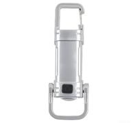 Portable LED Torch with Rotatable Hook for Hands Lighting 5 Light Modes Strong Medium Weak Strobe SOS Type C Fast Charging Supported (White)