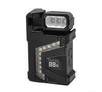 Portable LED Work Light Rechargeable, Dual Light Source COB Floodlight + LED Spotlight, Magnetic Base, 180° Rotating Head, Type C, Waterproof for Mechanic Inspection Household (Black)