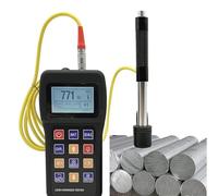 Portable Leeb Hardness Tester for Metals with D-Type Impact Device and Test Block, 360° Measurement for Accurate Durometer Readings in Industrial Applications