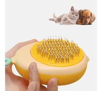 Portable Lemon Dog & Cat Slicker Brush - Self-Cleaning, Massaging Grooming for Pets with All Hair Types