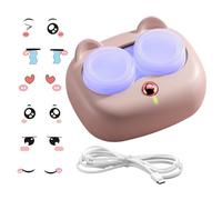 Portable Lens Cleaner - 3-Mode USB Glasses Cleaning Device,Silent Contact Lens Cleaner | For Daily Use At Home On Travel And On The Go
