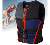 Portable Life Jacket For Adult Kids Adjustable Neoprene Buoyancy Aids Lightweight Float Jackets Comfortable Buoyancy Vest(Three Colors,L)