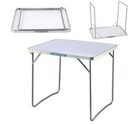 Portable Lightweight Aluminium Folding Table with Carry Handle - Ideal for Camping BBQ Garden Dining - Indoor/Outdoor Use - Compact 80x60x69cm - UK Design for Convenience
