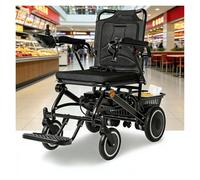 Portable & Lightweight Folding Electric Wheelchair for Adults, 500W All-Terrain Power with Long Travel Range, Airline Approved(Black,6ah)