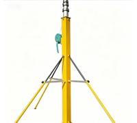 Portable Lightweight Retractable CCTV Camera Outdoor Retractable Manual Wind Winch Mast