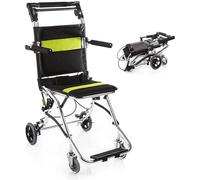 Portable Lightweight Stair Evacuation Chair,Folding Stair Chair Travelling Wheelchair,Ultra Lightweight Aluminum Alloy Transport Wheelchair for The Elderly and Children