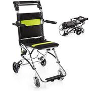 Portable Lightweight Stair Evacuation Chair,Folding Stair Chair Travelling Wheelchair,Ultra Lightweight Aluminum Alloy Transport Wheelchair for The Elderly and Children