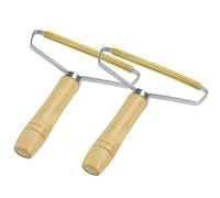 Portable Lint Remover,2 Pack Lint Carpet Roller, Pet Fur Lint Remover and Carpet No More Lint, Manual Fabric Shaver Fuzz Remover Restores Your Clothes and Fabrics (Wood)