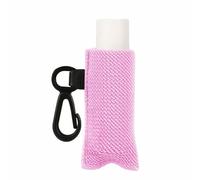 Portable Lip Balm Storage Bag with Keyring Elastic Clip On Lipstick Holder Keychain Practical Travel Accessory Lip Balm Holder