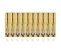 Portable Lip Gloss Bottle DIY Electroplated Empty Lip Oil Tube Container 10pcs x 3ml (Gold)