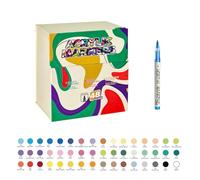 Portable Liquid Acrylic Pen Multipurpose for Students Art Journaling on Various Surfaces Liquid Paint Marker Soft Brush Tip Paint Pen for Card Making Drawing Scrapbooking Journaling