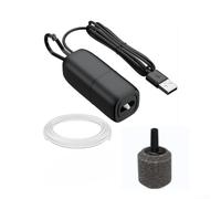 Portable lithium battery air pump USB powered for For Fish tanks and For Fishing, steady 15 GPH aeration, compact and lightweight for easy carrying during outdoor activities (Black)