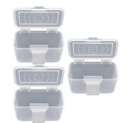 Portable Live Baits Worm Box for Anglers, ABS Red Worm Lures Storage Case with Vented Lid and Front Latch for Fishing Prep Red Box Live Storage Case Fishing Holder Vented Lid Front Latch Keeper Tackle