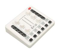 Portable Live Sound Card with Ambient Light - Noise Reduction Quad Core Voice Changer for Live Streaming, KTV, Gaming, Compatible with PC, Mobile,