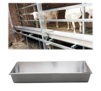Portable Livestock Feeding Trough for Sheep, Goats, Pigs, and Horses, Durable Large Capacity Grain and Hay Feeder for Pasture or Barn Use