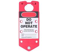 Portable Lockout Hasp with Repeatable Label for Industry, Oil, Gas, Power, Nuclear Energy, Logistics, Transportation, and Machine Manufacturing, 6PCS Strong Oxidized Alum