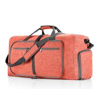 Portable Luggage Bag 2PCS Large Capacity Travel Duffel Bag 85L Shoulder Sports Bag Women Oxford Foldable Big Travel Bag Men Fitness Luggage Bag(Orange)