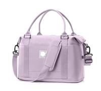 Portable Luggage Bag 2PCS Large Capacity Women's Portable Travel Bag Fitness Short Business Trip Luggage Can Be Set Pull Rod for Storage(Purple)