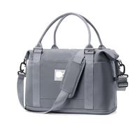 Portable Luggage Bag 2PCS Large Capacity Women's Portable Travel Bag Fitness Short Business Trip Luggage Can Be Set Pull Rod for Storage for Travel(Dark Gray)