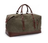 Portable Luggage Bag Casual Large Capacity Men Travel Bags Male Weekend Outdoor Canvas Handbags Duffle Bag for Men for Travel(Green Big)