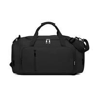 Portable Luggage Bag Fitness Gym Travel Bag Sports Handbag Women Men Dry Wet Shoes Pocket Single Shoulder Crossbody Swimming Yoga Backpack Duffel Bag for Travel,Gym(Black)