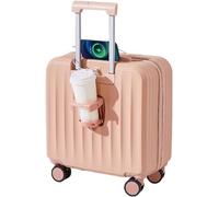 Portable luggage suitcase for carry-on boarding, small beverage holder with USB port , cute dial lock, silent , ultra-light, fashionable travel, business trip, children's use , high school students