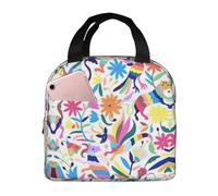 Portable Lunch Bag Mexican Ottoman Animal Print Reusable Multifunctional Practical Lunch Bag