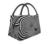 Portable Lunch Bag, Thermal Insulated Cooler Tote print Zebra Stripes