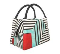 Portable Lunch Bag, Tote print Geometric art transformation illustration