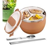 Portable Lunch Box, Insulated Food Container, 6.81 Inch Leak-proof , Removable Compartments, Utensil Set for Hot and Cold Control, School Meal Box, Use for Accessories