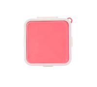 Portable Lunch Box Sandwich Bread Fresh-Keeping Storage Box Silicone Portable Take-Out Sandwich Containers Heated Sealed Sandwich Box for Office Workers Students (Pink,Silicone)