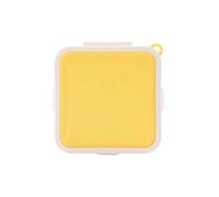 Portable Lunch Box Sandwich Bread Fresh-Keeping Storage Box Silicone Portable Take-Out Sandwich Containers Heated Sealed Sandwich Box for Office Workers Students (Yellow,Silicone)