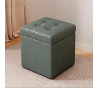 Portable Luxury Foldable Stool High Capacity Foam-Padded Seat Ideal for Living Room & Bedroom Stylish Green Design