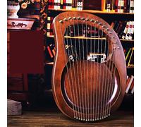 Portable Lyre Harp, Easy For Adults/beginners To Learn The Classical Musical Instrument Lap Harp, Many Types Styles Of Lyre Instrument (Color : 16-string-Board-Vintage B)