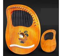 Portable Lyre Harp, Easy For Adults/beginners To Learn The Classical Musical Instrument Lap Harp, Many Types Styles Of Lyre Instrument (Color : 19-string-Case-Lotus)