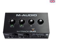 Portable M-Track Duo USB Audio Interface for Professional Podcasts & Streaming