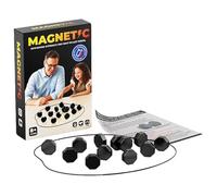 Portable Magnet Stone Games with 20 Stones & Rope for and Adults (Black)