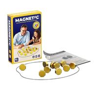 Portable Magnet Stone Games with 20 Stones & Rope for and Adults (Yellow)