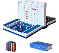 Portable Magnetic Chess Set - 3D Printed Book Board Games with Hangman, Four in a Row, Sea Battle, Backgammon, and Mancala for Adults
