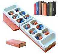 Portable Magnetic Chess Set - 3D Printed Book Board Games with Hangman, Four in a Row, Sea Battle, Backgammon, and Mancala for Adults